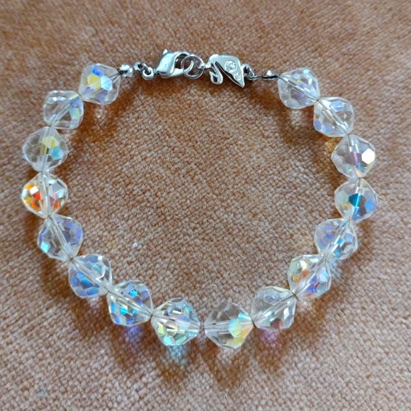 Swarovski Brand Iridescent Crystal Bead Bracelet - Picture 1 of 4